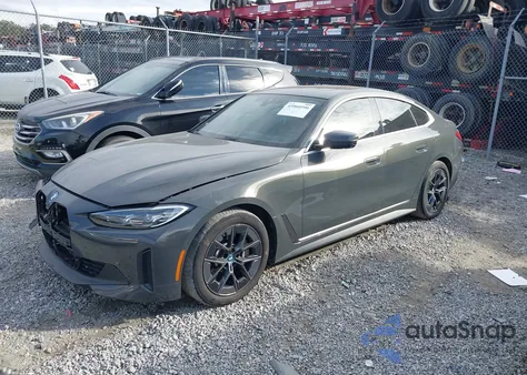 2023 BMW I4 Edrive35 z USA, uszkodzony, nr VIN WBY43AW03PFR00984